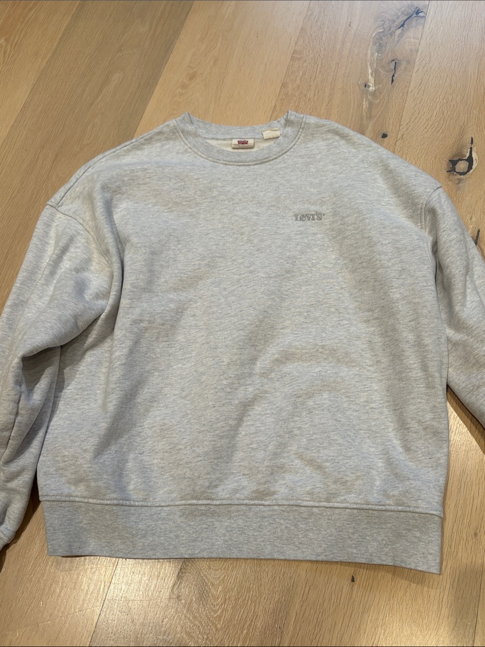 Levi's Light Grey Crewneck Pullover Sweatshirt